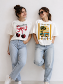 تیشرت باکسی summer نخپنبه سفید