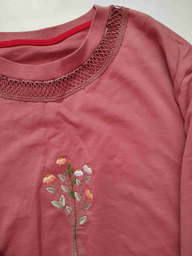 بلوز دورس یقه گرد گیپور